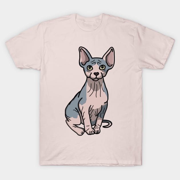 Sphynx Cat (Large Print) T-Shirt by Aeriskate